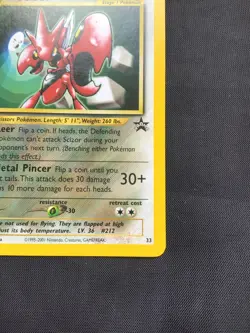 Pokemon Cards: Wizards Black Star Promo: Scizor 33 - Image 4