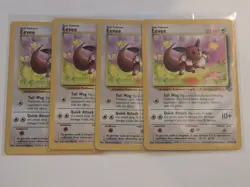 x4 Cards Pokemon TCG Eevee Jungle 51/64 Regular Unlimited Common - Image 1