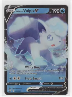 #33 Alolan Vulpix V 2022 Sword & Shield - Silver Tempest Rare Holo - Image 1
