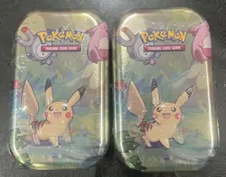 Pokemon TCG: Kanto Friends Mini Tin - Pikachu New Factory SEALED (x2) - Image 1