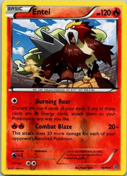 Pokemon XY Ancient Origins Entei Reverse Holo 14/98 - Image 1