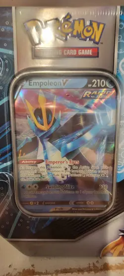 Pokemon TCG Empoleon V Tin-POTENTIALLY EVOLVING SKIES/BRILLIANT STARS✅Sealed🔥 - Image 3