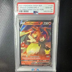 Pokemon Lance's Charizard V SWSH133 SWSH Promo Holo PSA 10 2021 English - Image 1
