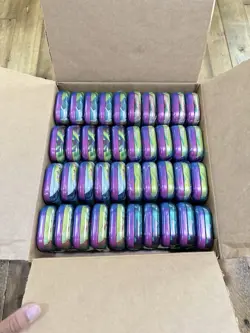 Pokemon Prismatic Mini Tins Set Lot Of 40 Tins Sealed Brand New Open Box In Hand - Image 1