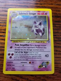 Pokemon TCG Sabrina's Gengar Gym Heroes 14/132 Unlimited Holo Rare LP - Image 1