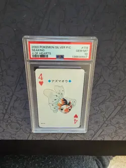 GEM MINT Pokemon: Seaking 4 Of Hearts #119 Silver P/C 2000 RARE - PSA 10 - E114 - Image 4