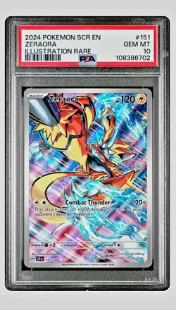 PSA 10 Zeraora 151/142 Stellar Crown Illustration Rare Pokemon - Image 1