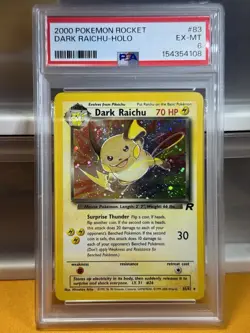 ✨Pokemon Team Rocket Dark Raichu Secret Rare Holo PSA 6 BIG SWIRL!✨ - Image 1