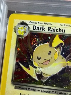 ✨Pokemon Team Rocket Dark Raichu Secret Rare Holo PSA 6 BIG SWIRL!✨ - Image 4