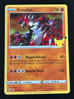 Pokemon Groudon 017/025 Holo 25th (NM) - Image 1