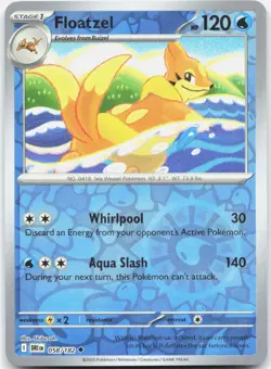 Floatzel 058/182 Uncommon Destined Rivals Pokemon Reverse Holo Near Mint - Image 1