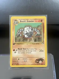 Pokemon TCG 2000 Gym Heroes First Edition Brock's Graveler (40/132) - Image 1