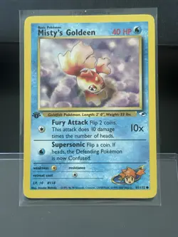 Misty’s Goldeen 1st Edition Gym Heroes 85/132 WOTC Vintage Pokemon - Image 1