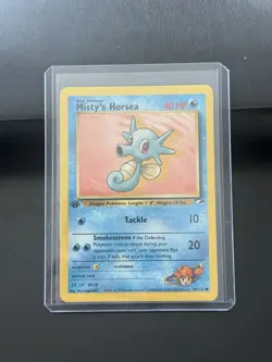 Pokemon Gym Heroes 1st Edition Misty's Horsea 86/132 - Image 3