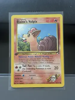 Pokemon TCG 2000 Gym Heroes First Edition Blaine's Vulpix (65/132) - Image 1