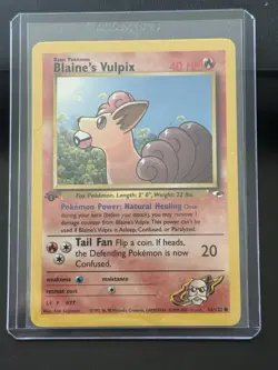 Pokemon TCG 2000 Gym Heroes First Edition Blaine's Vulpix (65/132) - Image 3
