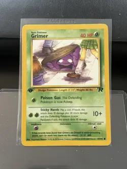 Pokemon TCG Grimer Team Rocket 57/82 Regular 1st Edition Common - Image 1