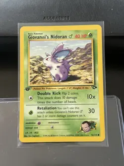 Pokemon TCG - 1st Edition Giovanni's Nidoran 76/132 - Gym Challenge - Image 1