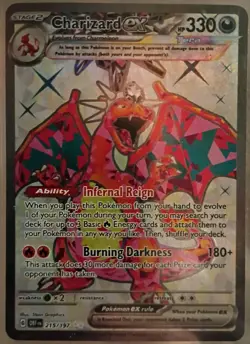 Pokemon TCG Obsidian Flames Charizard EX 215/197 Ultra Rare Near Mint Condition - Image 1