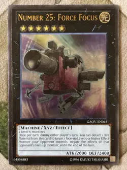 YuGiOh NUMBER 25: FORCE FOCUS Ultimate Rare GAOV-EN045 - Image 3