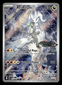 N's Reshiram 167/159 Illustration Rare Stamped Journey Together Pokemon Card - Image 1