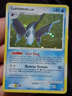 Lumineon Lv. 34 Diamond & Pearl Holo Rare 11/123 Pokemon Card LP - Image 1