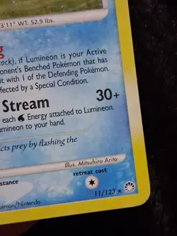 Lumineon Lv. 34 Diamond & Pearl Holo Rare 11/123 Pokemon Card LP - Image 4