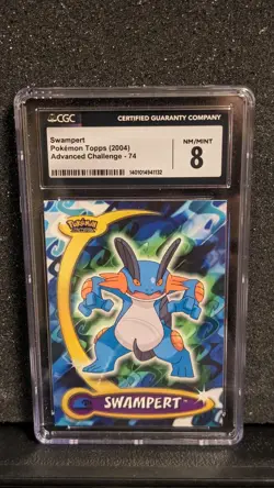 Swampert #74 Pokemon Topps Advanced Challenge 2004 CGC 8 - Image 1