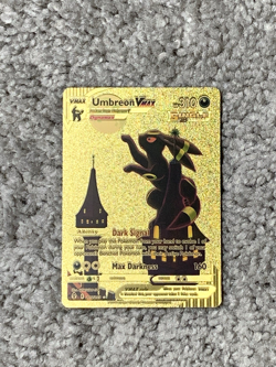 Umbreon VMax HP310 Dark Signal Gold Foil Fan Art Collector Card NM!!! - Image 1