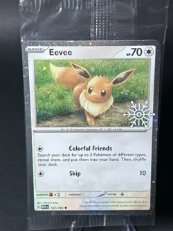 Pokemon Eevee TCG Holo Stamped Holiday Calendar Card 133/165 Sealed - Image 1
