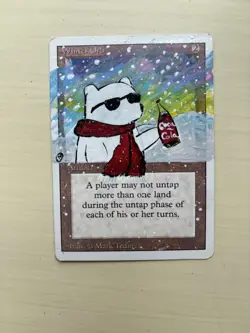 Magic The Gathering: Custom Painted Card Alter, MTG Artifact Card: WINTER ORB - Image 1