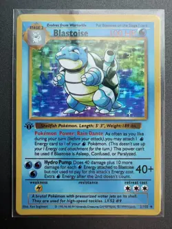 1st Edition Blastoise 2/102 Holo Rare Pokemon Base Set 1999 WOTC Vintage Card - Image 1