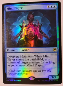 Mind Flayer MTG, Adventures in the Forgotten Realms, Foil, Rare, LP-NM - Image 1