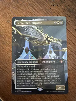 Scriv, the Obligator (Borderless) Commander: Secrets of Strixhaven Foil - Image 1