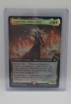 Sephiroth, Fallen Hero (Extended Art) Commander: Final Fantasy Foil - Image 1