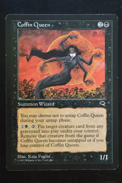Magic The Gathering MTG COFFIN QUEEN Tempest LP Lightly Played - Image 1