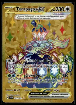 Terapagos ex 173/142 Hyper Rare Stellar Crown Pokemon Holo NM - Image 1