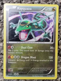 pokemon Rayquaza XY141 Cosmos Holo Black Star Promo LP - Image 1