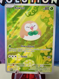 Pokemon Rowlet Illustration Rare Full Art Near Mint Perfect Order 090/088 - Image 1