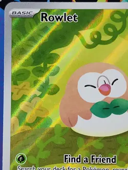 Pokemon Rowlet Illustration Rare Full Art Near Mint Perfect Order 090/088 - Image 2
