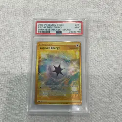 Capture Energy 201/189 SWSH03 Darkness Ablaze Secret Rare Holo ENG PSA 9 - Image 1