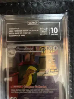TAG 10 2025 Pokemon Mega Evolution 153/132 Gumshoos Illustration Rare T4478616 - Image 2