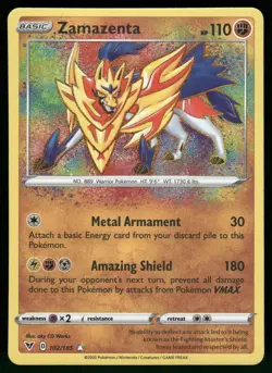 Zamazenta 102/185 Amazing Rare Vivid Voltage Pokemon NM - Image 1
