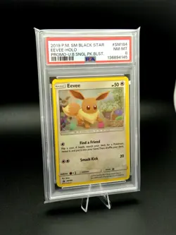2019 POKEMON SM BLACK STAR PROMO #SM184 EEVEE-HOLO PSA 8 - Image 1