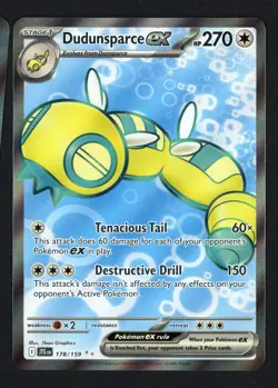 Dudunsparce ex 178/159 Journey Together Ultra Rare Pokemon TCG - Image 1