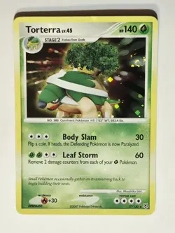 Torterra 17/130 Triple Swirl Holo Bleed Rare - Diamond & Pearl - Pokemon 2007 - Image 1