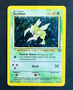 Pokemon Jungle Scyther Holo 10/64 NM *CLEAN* - Image 1