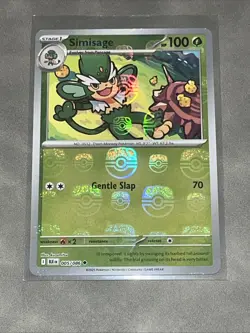Simisage (Master Ball Pattern) 005/086 Uncommon Black Bolt Pokemon Near Mint - Image 1
