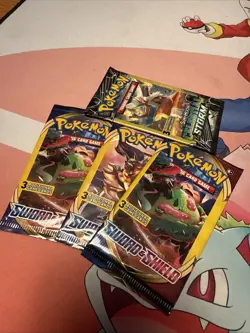 1x Pokemon Celestial Storm + 3x Sword And Shield Mini Booster Packs! New/sealed - Image 1