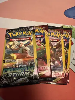 1x Pokemon Celestial Storm + 3x Sword And Shield Mini Booster Packs! New/sealed - Image 2